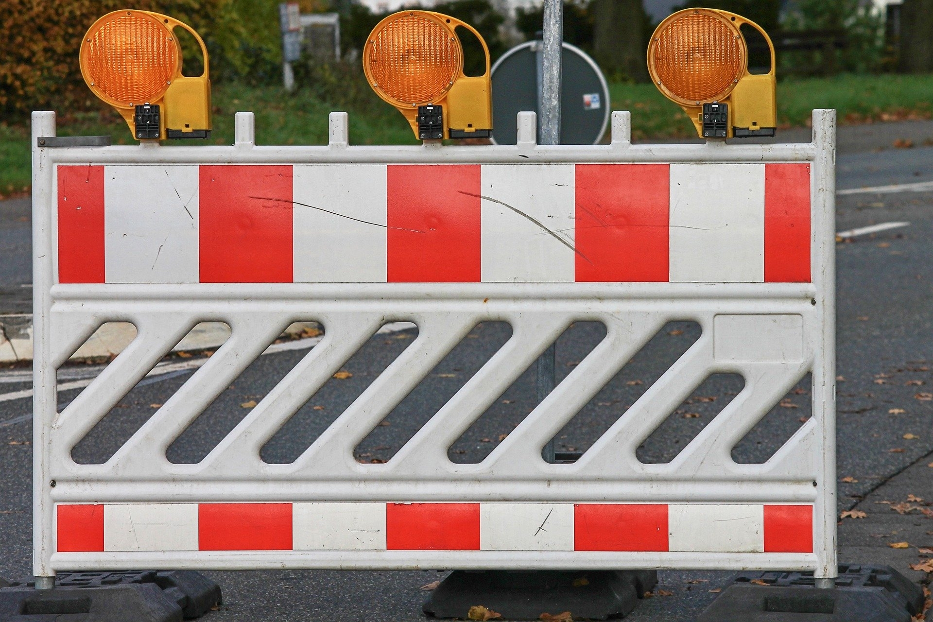 Straßenabsperrung
