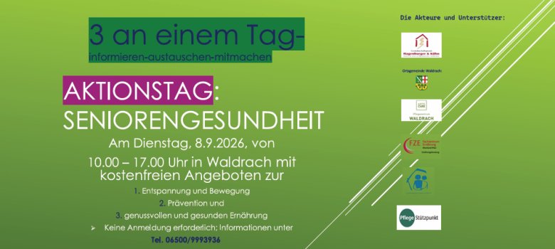 Plakat Aktionstag Seniorengesundheit