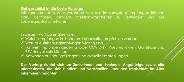 Plakat Aktionstag Seniorengesundheit