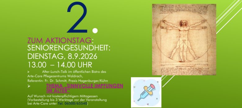 Plakat Aktionstag Seniorengesundheit