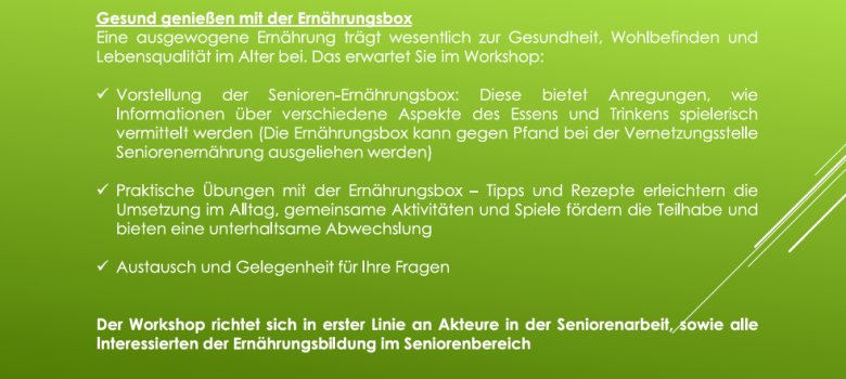 Plakat Aktionstag Seniorengesundheit