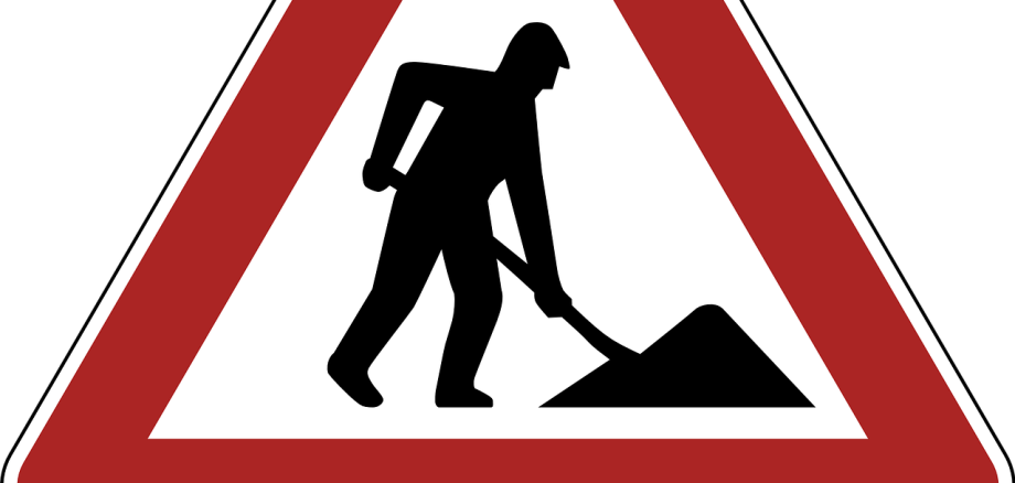 Baustellenschild