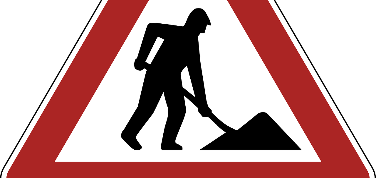 Baustellenschild