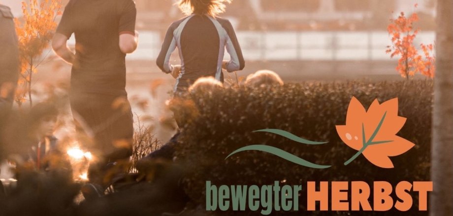 2 Jogger in herbstlicher Landschaft