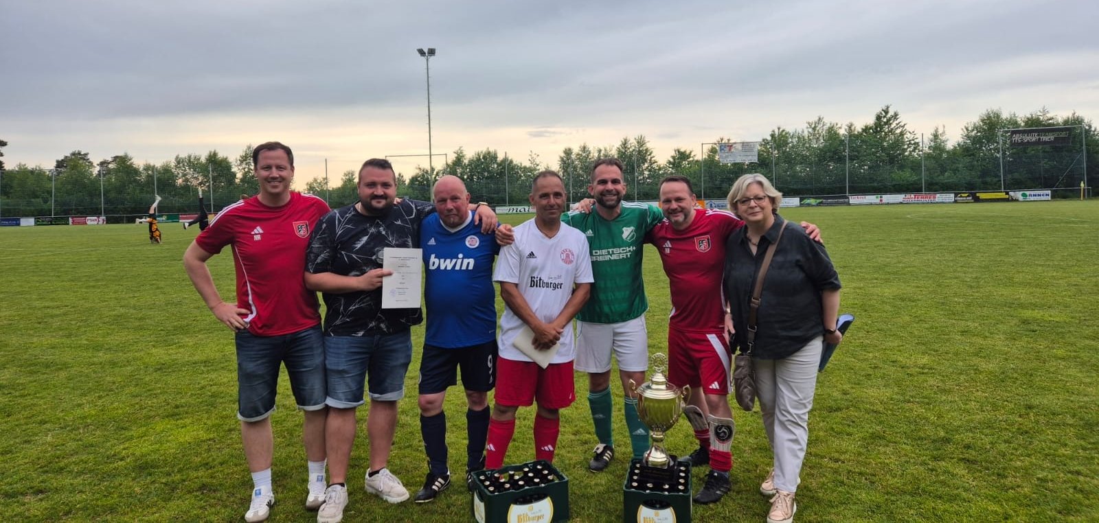 Siegerehrung von Fußballturnier