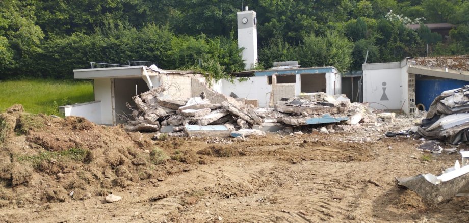 Baustelle im Freibad Ruwertal