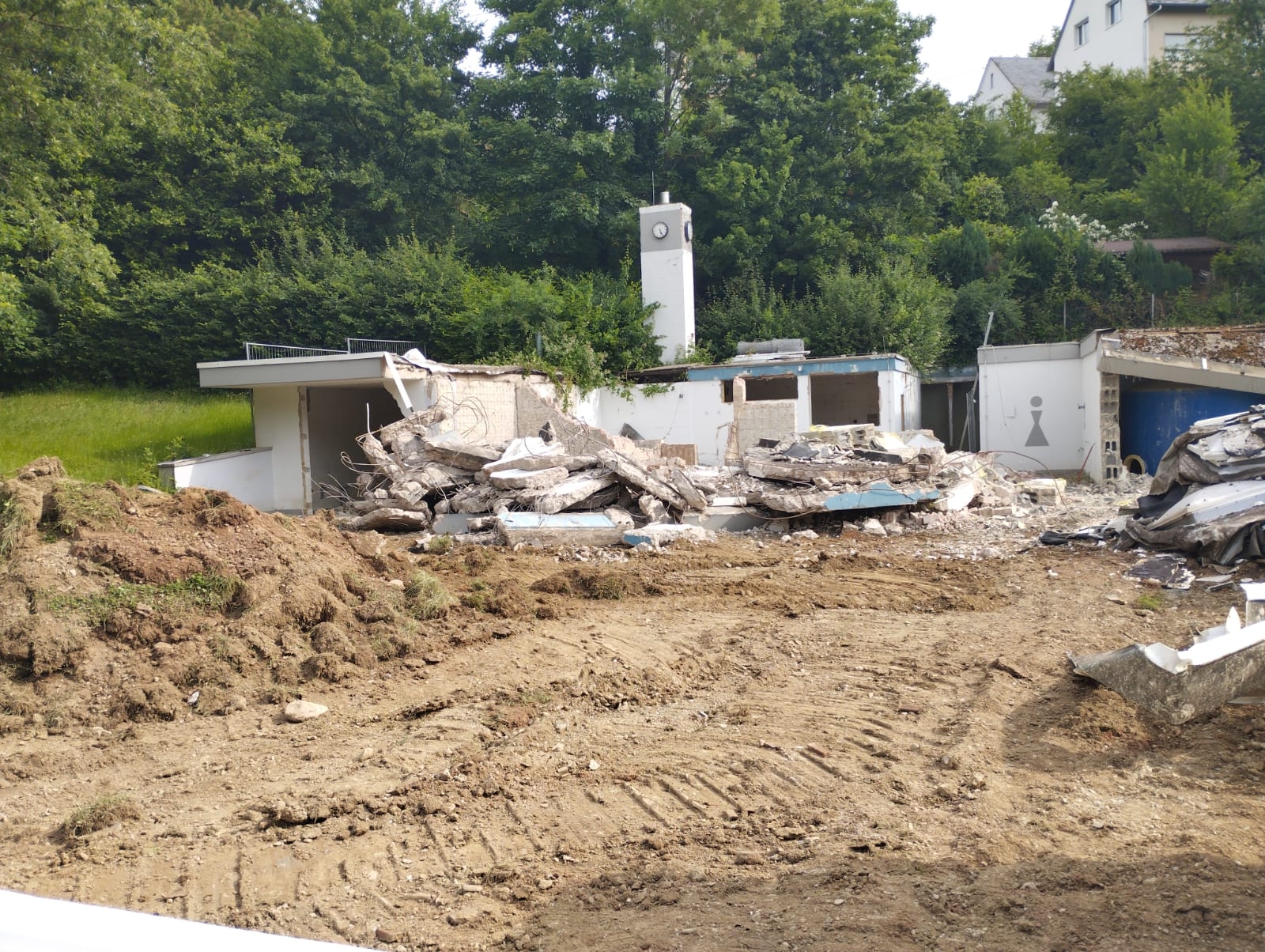 Baustelle im Freibad Ruwertal
