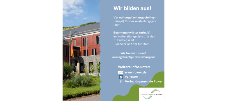 Stellenanzeige der VG Ruwer