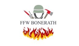 Logo Feuerwehrhelm mit Flammen