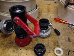 zerlegter Feuerwehrschlauch