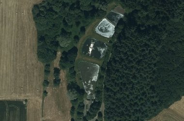 Luftbild der Teichkläranlage Farschweiler-Herl